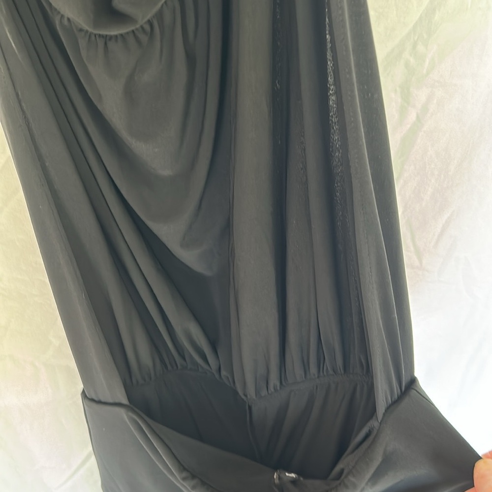 Frederick's of Hollywood Black Backless Halter Jumpsuit Size Large - Picture 6 of 7